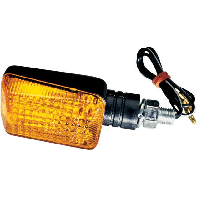 K&s dot mini-stalk turn signal set single filament black amber