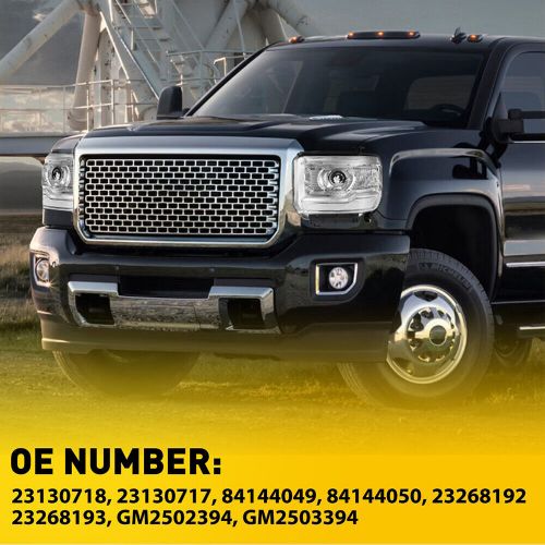 For 2014-2019 GMC Sierra Pair Headlight Assemblies Chrome Housing Projector US O, US $194.99, image 17