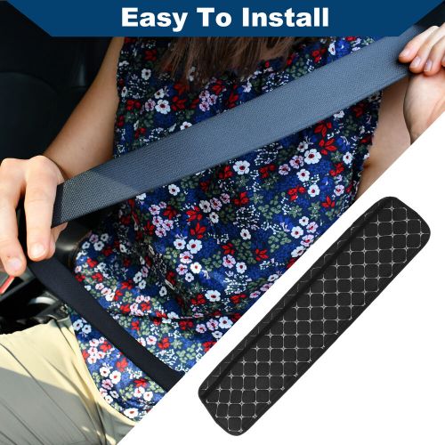 Car Net Breathable Seat Belt Covers Backpack Shoulder Pad 75cm Black White, US $14.49, image 2