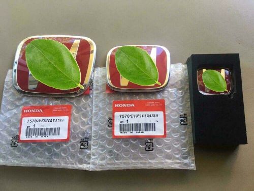 3pcs set For Civic Sedan 4Dr 06-11 JDM Red H Front Rear Type R grille emblem, US $39.99, image 8