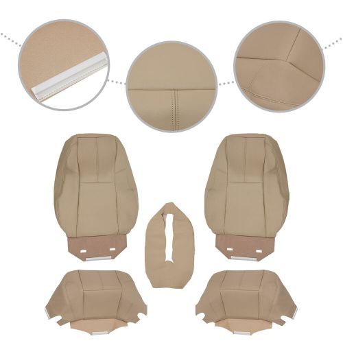 Driver & Passenger Bottom & Top Seat Cover Tan For Chevy Tahoe GMC Sierra 07-14, US $90.44, image 16