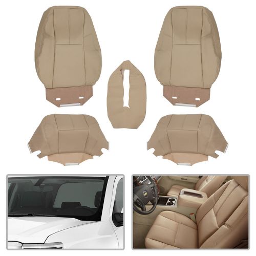 Driver & Passenger Bottom & Top Seat Cover Tan For Chevy Tahoe GMC Sierra 07-14, US $90.44, image 18