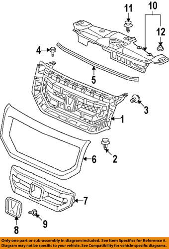 Honda oem 75109szaa01 grille-seal