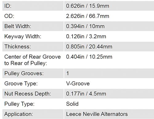 Motorola Leece Neville Alternator Pulley For 8AL 8AR 8MR Series OEM # 7-1, 107-1, US $22.90, image 5
