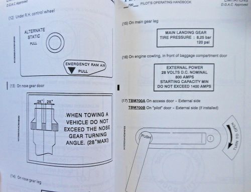 EADS Socata TBM700 Volume 1 & 2 POH - 1990 Illustrated Pilot Information Manuals, US $48.50, image 6
