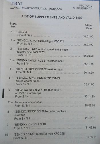 EADS Socata TBM700 Volume 1 & 2 POH - 1990 Illustrated Pilot Information Manuals, US $48.50, image 13