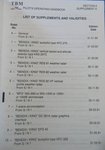 EADS Socata TBM700 Volume 1 & 2 POH - 1990 Illustrated Pilot Information Manuals, US $48.50, image 33