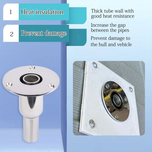 24mm/0.94" 316 Stainless Steel Thru Hull Exhaust Skin,Diesel Heater Exhaust S..., US $38.22, image 3