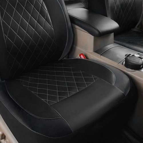 2 Set Waterproof Protector Cushion W/Headrest Car Front Seat Covers PU Leather, US $29.59, image 4