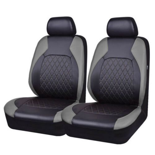 2 Set Waterproof Protector Cushion W/Headrest Car Front Seat Covers PU Leather, US $29.59, image 6