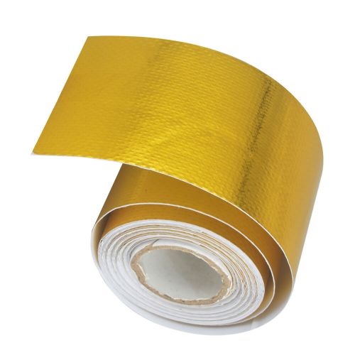 2" 16ft Gold Heat Barrier Shield Roll Fiberglass Wrap Tape Exhaust Protection, US $8.34, image 3