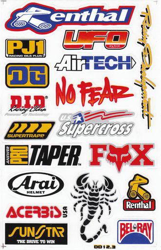 Shs#st1 sticker decal motorcycle car racing motocross bike truck tuning
