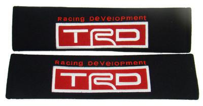 Pair of trd auto car seat belt shoulder pads cushions covers celica mr2 camry