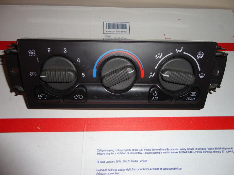 1999 - 2002 silverado sierra yukon ac a/c heater climate control panel 15054698