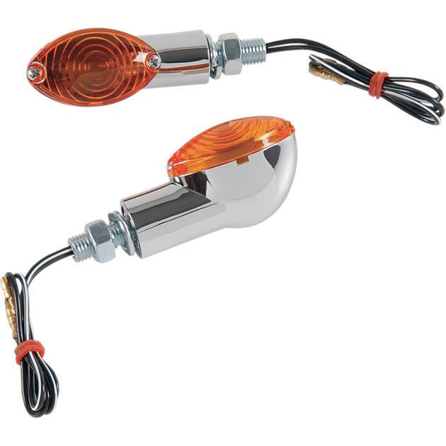 K&s ultra mini-stalk marker light set single filament chrome amber