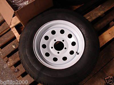 14" boat trailer stock utility wheels st205/75d14 tires 5x4.5 bolt pattern