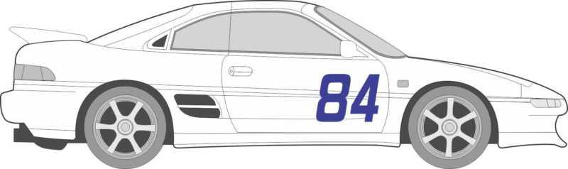 Vinyl auto racing numbers 8" 3-digit pair prento racing scca autocross solo