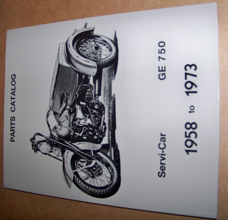 Harley 1958 - 1973 45" flahead servi-car parts catalog new (719) 