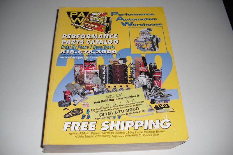 Paw performance parts catalog  2002 