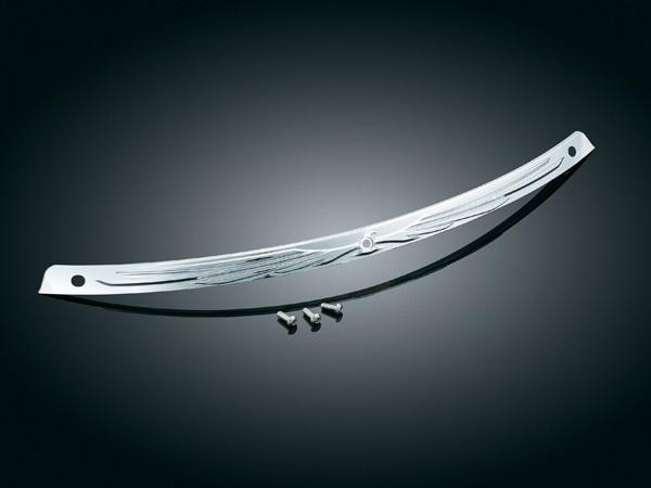 Kuryakyn 1199 chrome eagle windshield trim for harley street electra glides