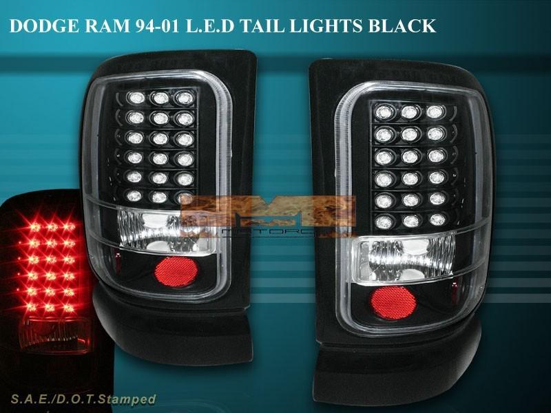 Purchase 19942001 DODGE RAM 1500/2500/3500 BLACK LED TAIL LIGHTS in