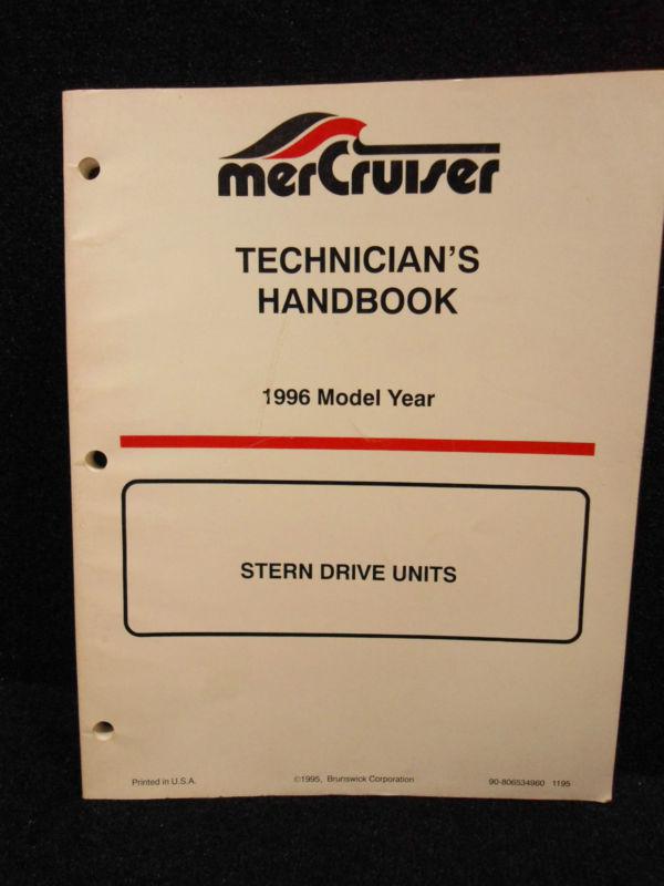Mercruiser technician handbook #90-806534960 1996 yr model stern drive