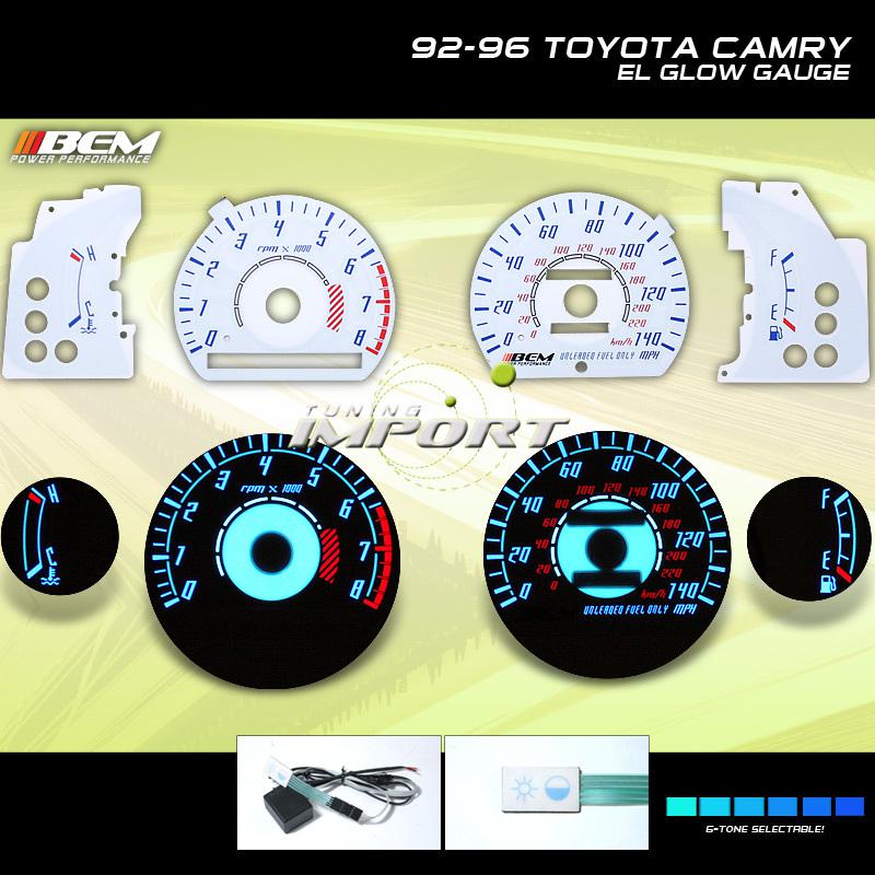 92-96 toyota camry dx le se xle el reverse glow gauge