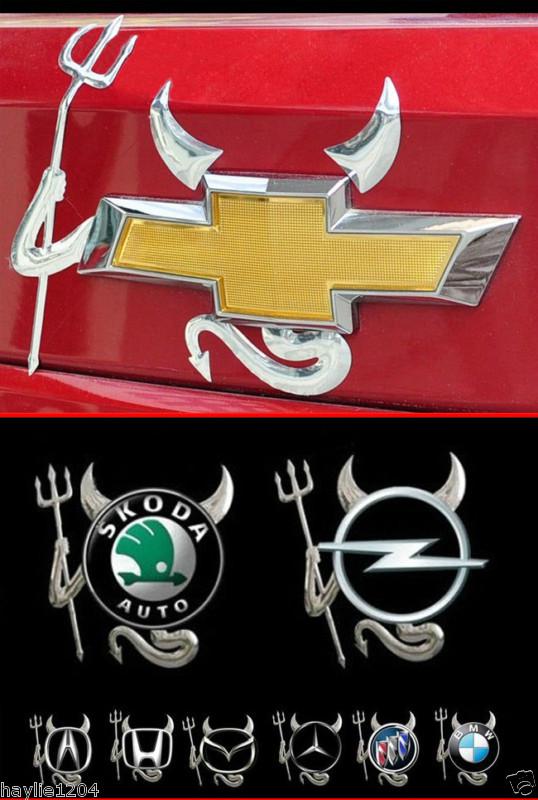 3D CHROME DEVIL DECAL DEMON CAR STICKER EMBLEM LOGO FOR EVIL LOOK LITTLE DEVIL, US $5.95, image 4