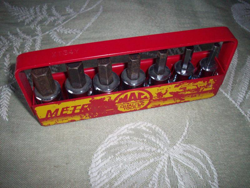Mac tools 7-pc. 3/8” drive metric hex driver set w/case
