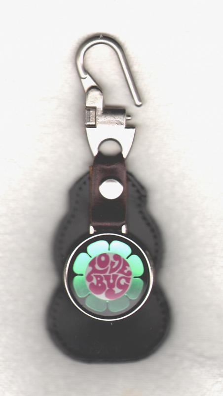 Vw volkswagen love bug  leather key chain fob