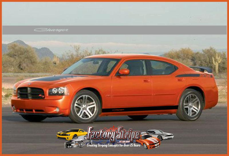 DODGE CHARGER LOGO ROCKER PANEL STRIPES DECALS FACTORY STRIPE 2006-2010, US $39.00, image 2