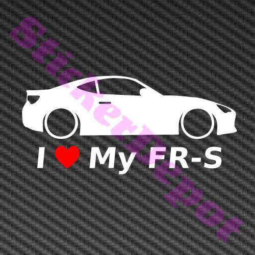 I heart my fr-s decal size 7"x3.2" vinyl sticker love scion frs toyota gt86 