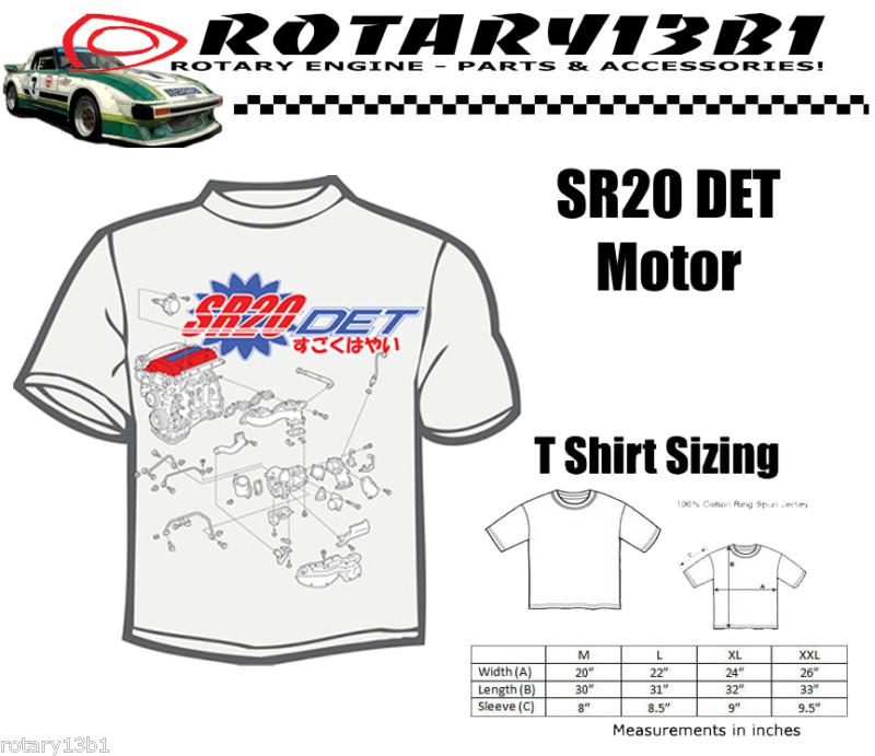 Nissan sr20det engine t-shirt silvia 180sx turbo bluebird s13 s14 s15 red top