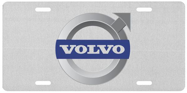 Volvo glossy silver .045" aluminum car license plate