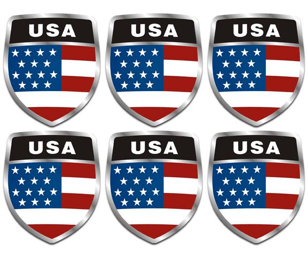 American flag shield decal 6 2"x1.7" usa vinyl hard hat helmet sticker zu1