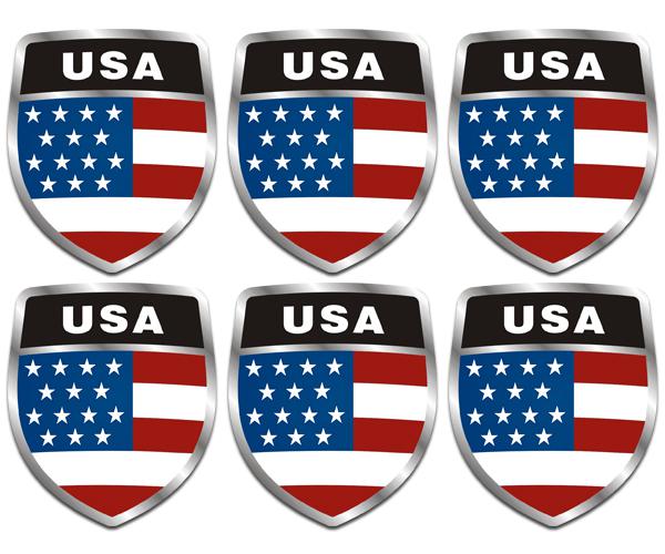 American flag shield decal 6 2"x1.7" usa vinyl hard hat helmet sticker zu1