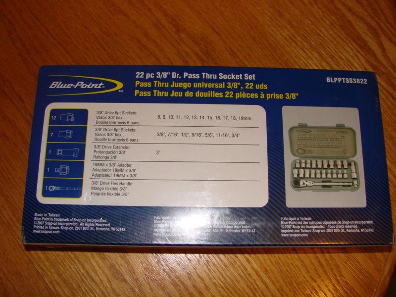 Purchase Blue Point 3/8" Drive Pass Thru Socket Set 22 Pieces NEW in
