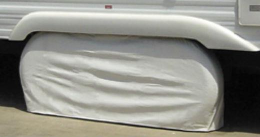 Rv tire/wheel cover white double axle tyre gard 27" - 29" adco 3923