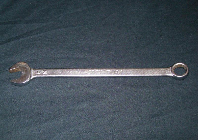 Vintage action usa  combination open / boxed end wrench 12 mm model 1012 guc 