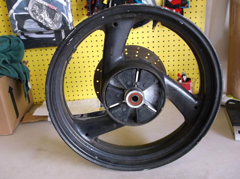 Purchase Yamaha FZR600 18" Rear Wheel With Brake Disc Rotor Used in