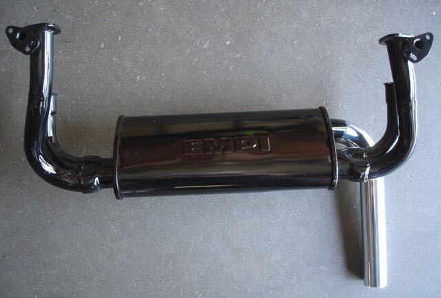 Vw single tip gt exhaust muffler / header bug bus ghia