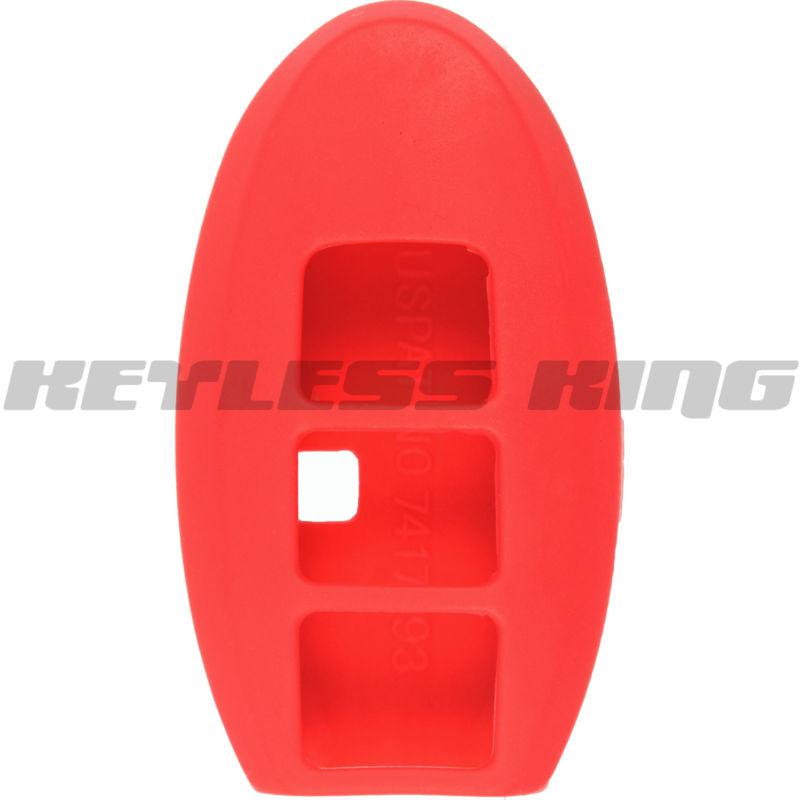 New red keyless remote smart key fob clicker case skin jacket cover protector