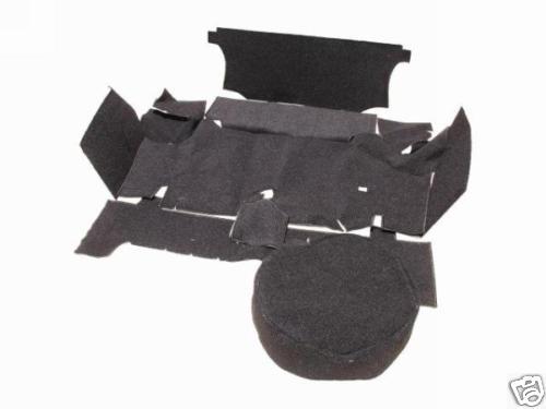 65-66 mustang trunk mat carpet kit new coupe only black usa made 