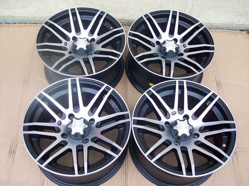 12" can am commander itp ss316 aluminum atv wheels new set 4 - lifetime warranty