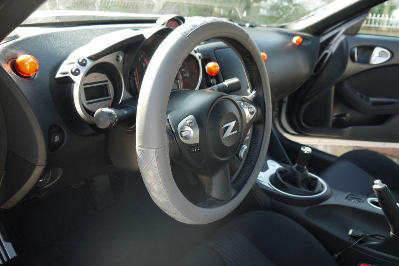 GRAY CIRCLE COOL CHEVROLET 57007 LEATHER WRAP CAR STEERING WHEEL COVER WRAP GREY, US $22.00, image 7