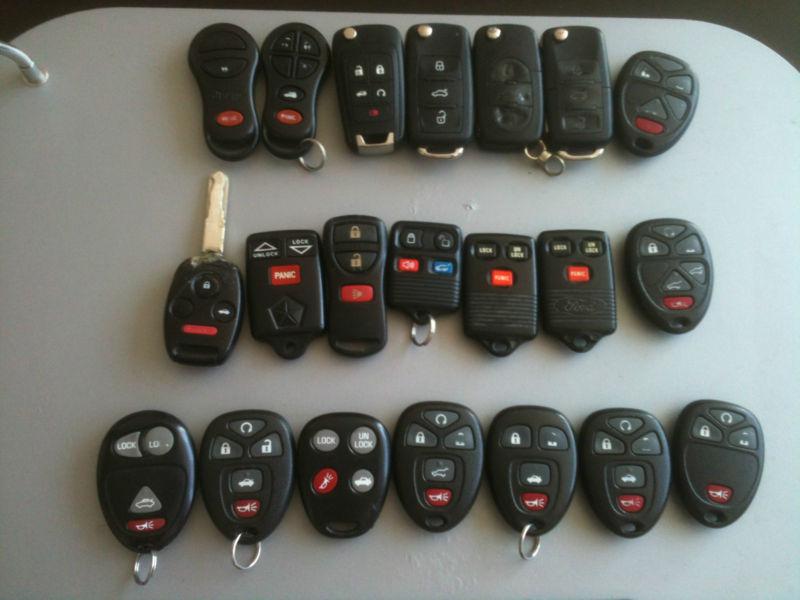 21 pc. nissan vw chevrolet toyota ford keyless entry remote lot 