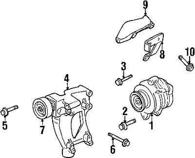 Dodge 6101763 genuine oem factory original pivot bracket bolt