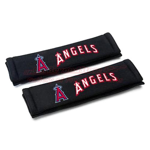 Mlb anaheim angels seat belt shoulder pads, pair, licensed + free gift