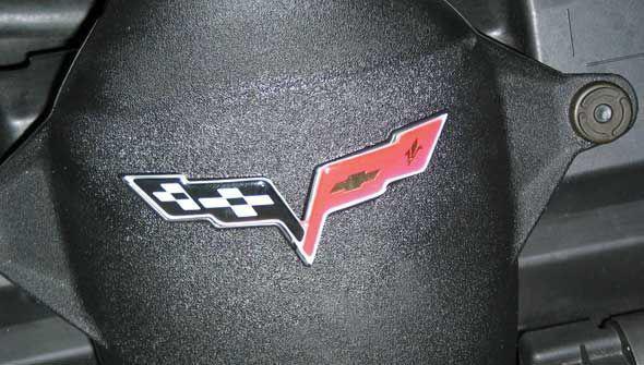 C6 corvette domed air bridge decal 05-12 raised insert for air intake system