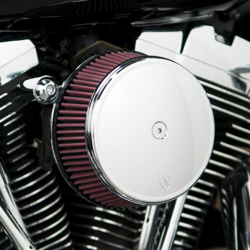 Arlen ness big sucker stage i air filter kit w/cover red filter chrome big twin